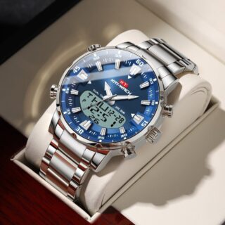 Luxury Business Quartz Watch (KT-1815) Silver