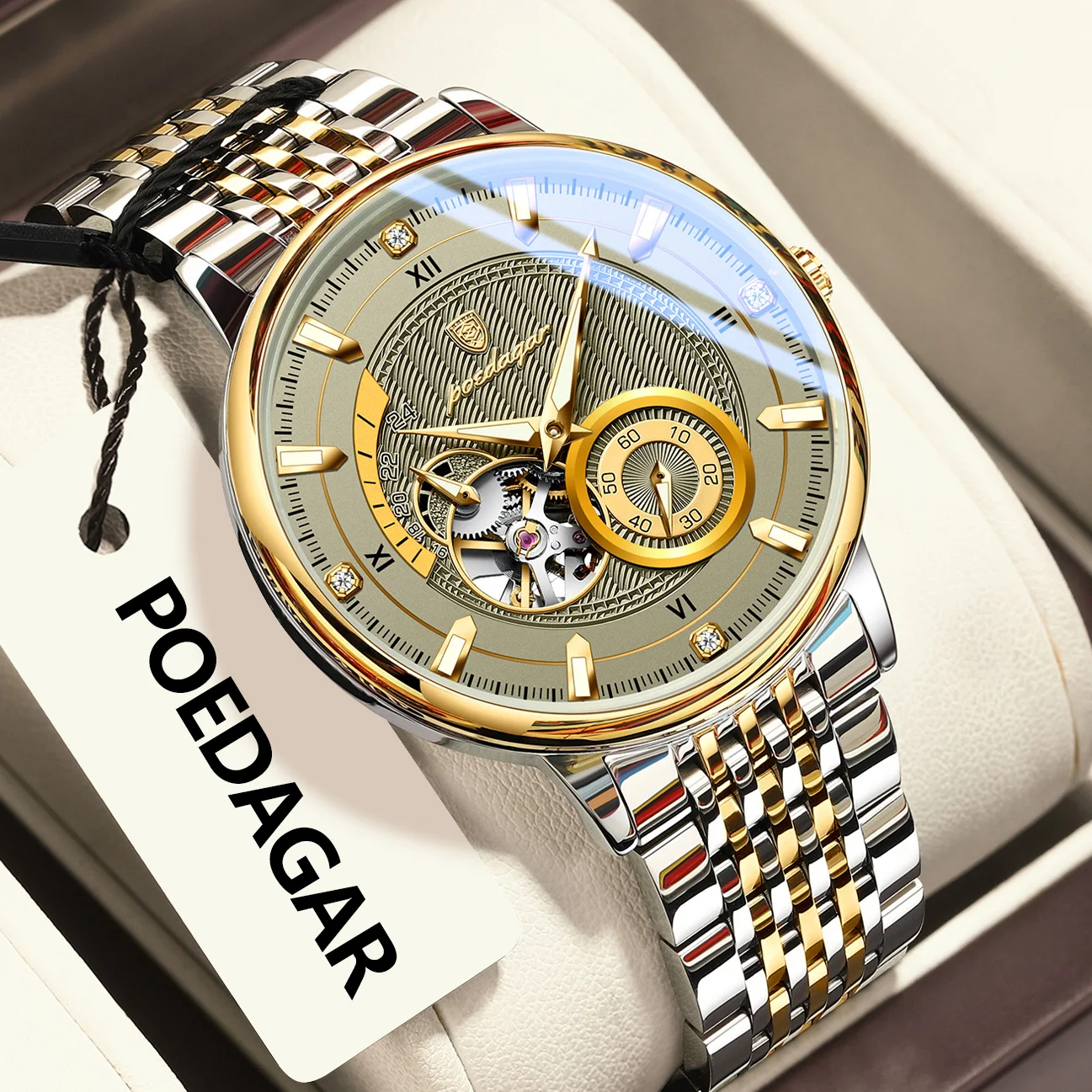 POEDAGAR Luxury Automatic Mechanical Watch – Model 1416